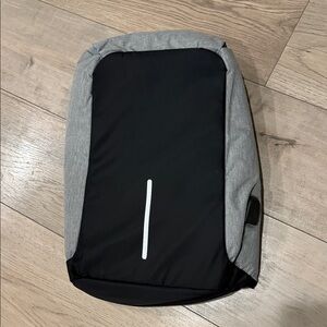 Stylish Black and Gray Anti-Theft Backpack
